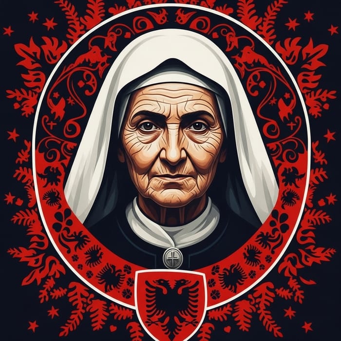 Spirit of Compassion: Artistic Portrait of Albanian