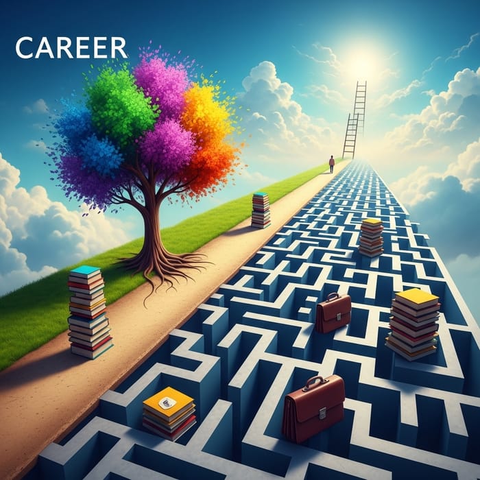 Career Abstraction: Visualizing Traditional vs Modern Paths