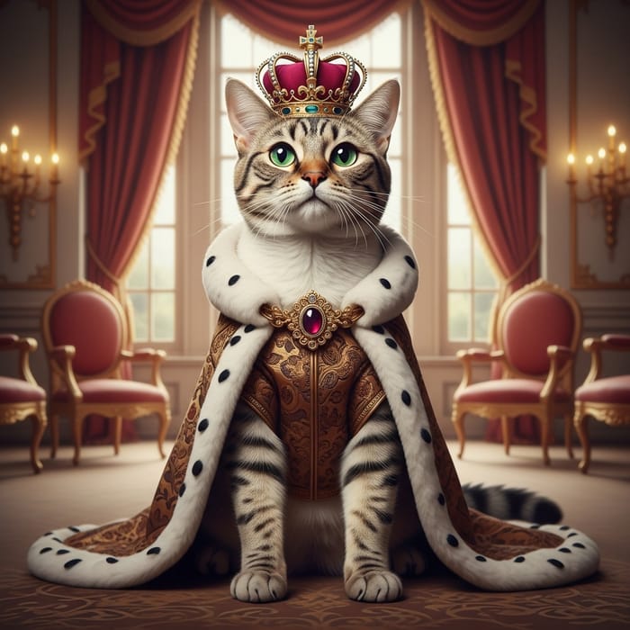 Stylish Princess Cat Exuding Regal Elegance Stylish Princess Cat Exuding Regal Elegance
