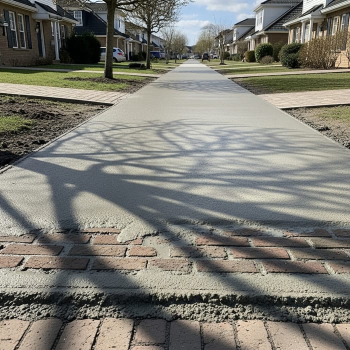 Concrete Overlay for Brick Pathway Transformation Concrete Overlay for Brick Pathway Transformation