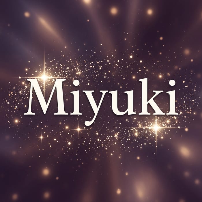 Miyuki Icon | Elegant Japanese Typography & Sparkling Background Miyuki Icon | Elegant Japanese Typography & Sparkling Background