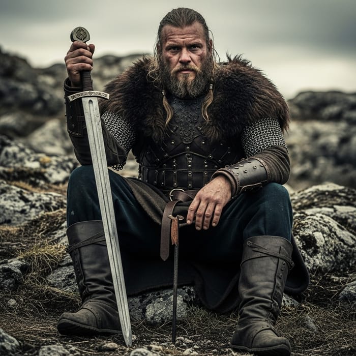 Weathered Norse Warrior | Dramatic Rugged Depiction
