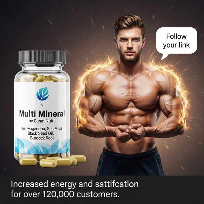 Boost Muscle Mass, Hair Health & Testosterone Levels with Multi Mineral by Clean Nutra Boost Muscle Mass, Hair Health & Testosterone Levels with Multi Mineral by Clean Nutra