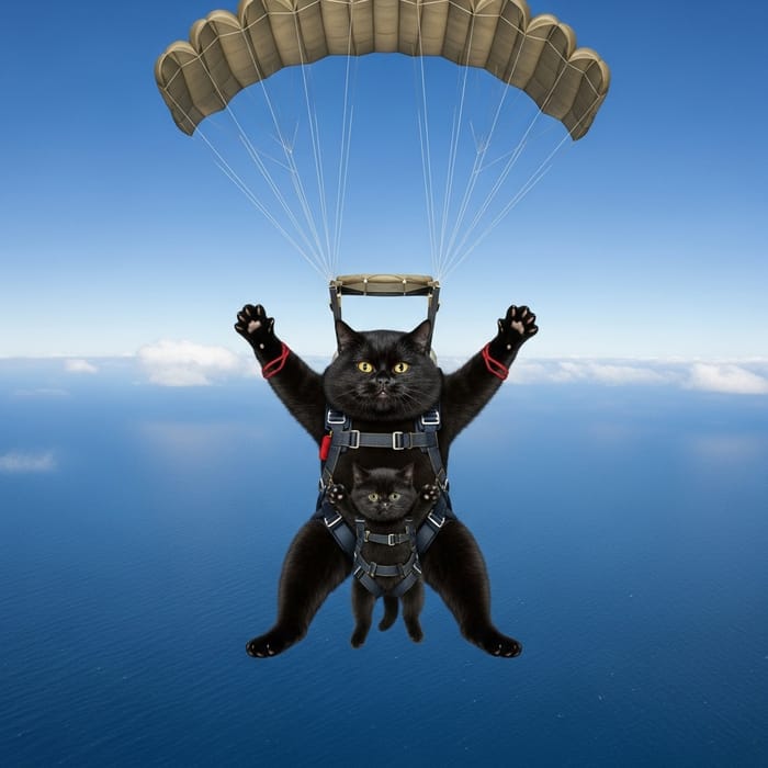 Miraculous Survival of Skydiving Black Cat and Kitten Miraculous Survival of Skydiving Black Cat and Kitten