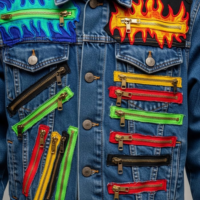 Vibrant Zipper-Embellished Attire in Assorted Colors