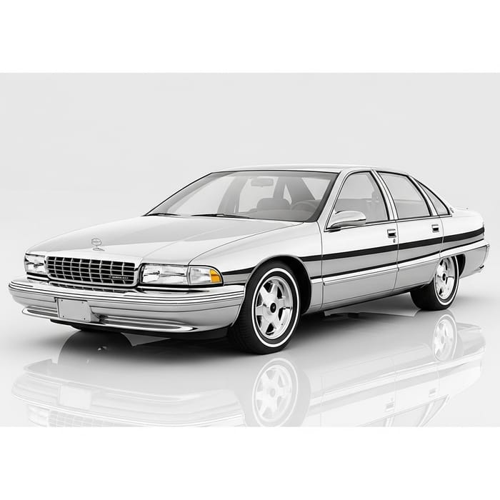 1996 Chevrolet Caprice Chrome Sketch - Classic Design 1996 Chevrolet Caprice Chrome Sketch - Classic Design