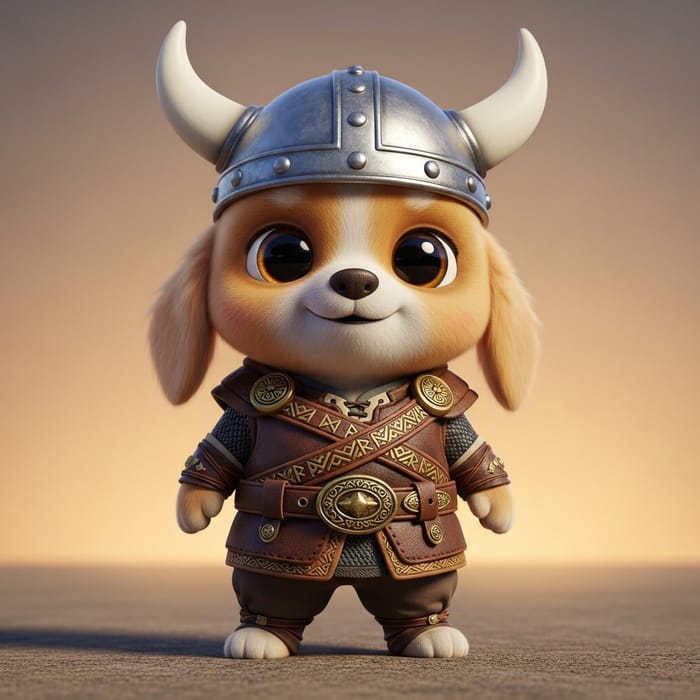 Adventurous Viking Baby Doge Mascot Adventurous Viking Baby Doge Mascot