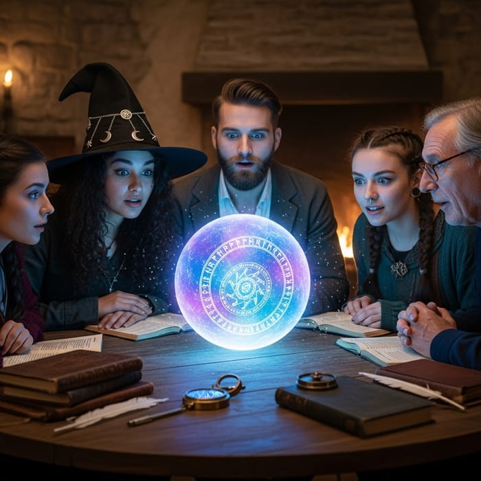 Mysterious Witch's Sphere mesmerizes at circular table