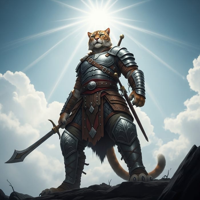Cat Warrior Low Perspective View | Epic Anthro Scene