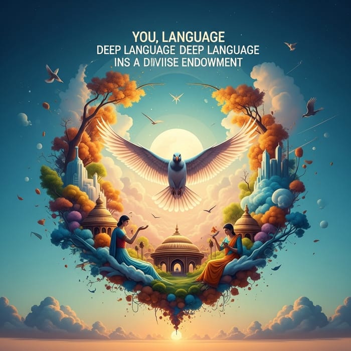 Ethereal Bird of Freedom - Cultural Richness and Language Symbolism