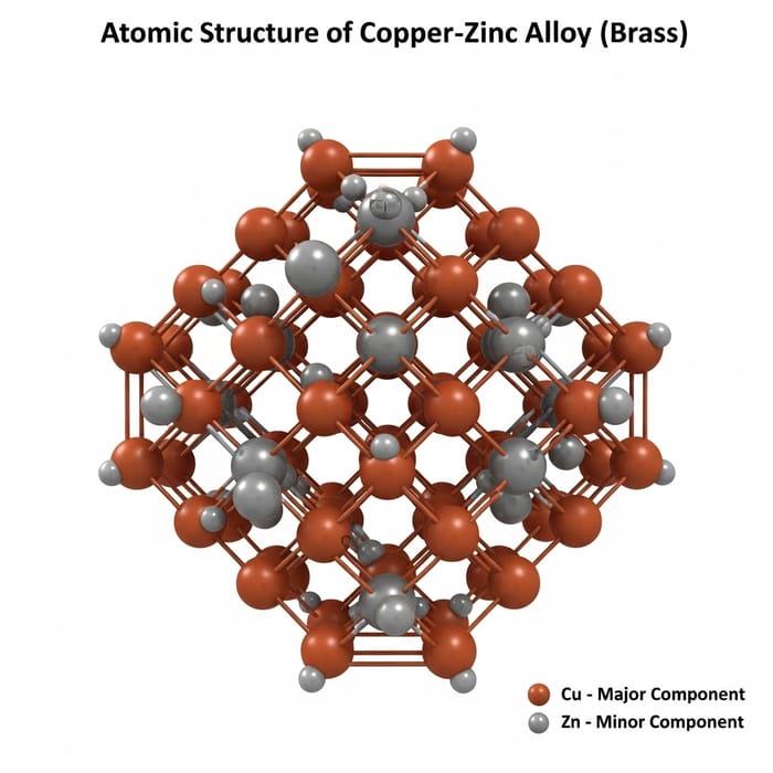 Alloy Structure Diagram: Copper-Zinc Composition Alloy Structure Diagram: Copper-Zinc Composition