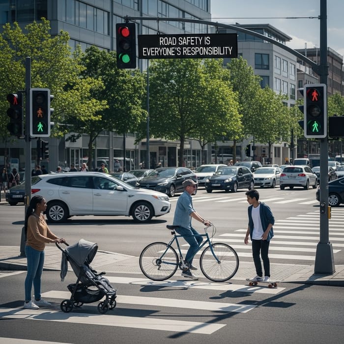 Dramatic Road Safety Measures at Busy Intersection Dramatic Road Safety Measures at Busy Intersection