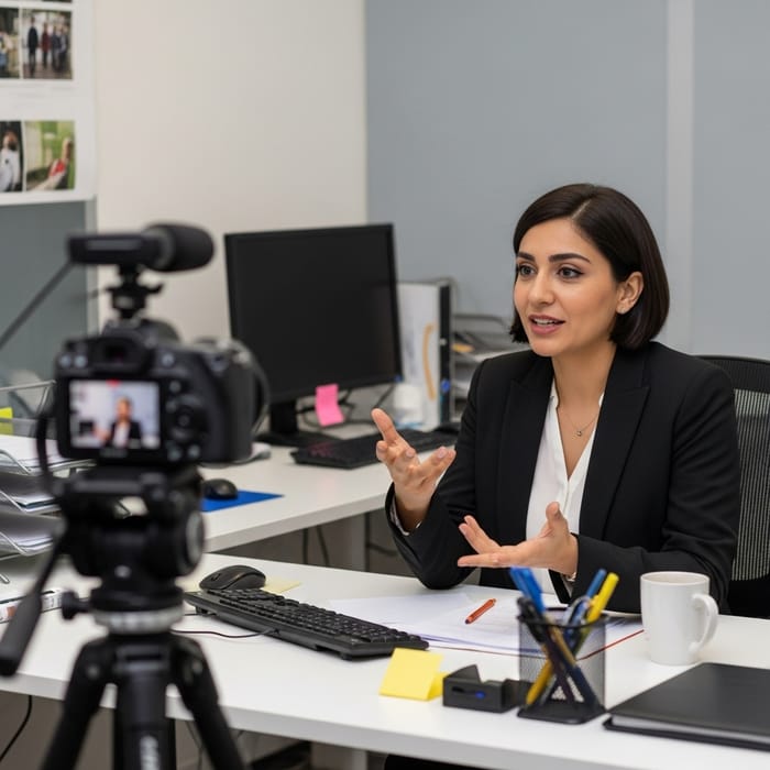 Engaging Middle-Eastern Female Employee in Conversation