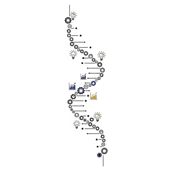Minimalist Entrepreneurial DNA Visualization Minimalist Entrepreneurial DNA Visualization