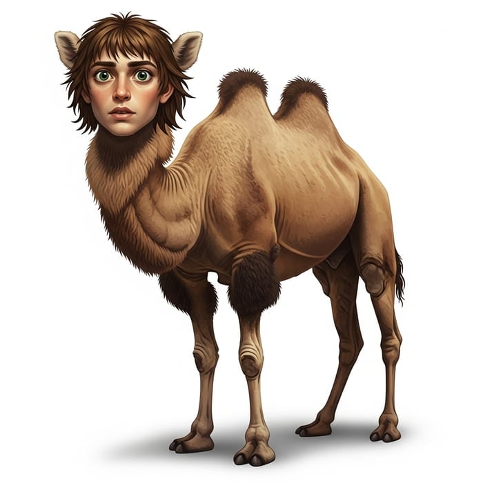 Human-Headed Camel: Unique Creature Imagery Human-Headed Camel: Unique Creature Imagery
