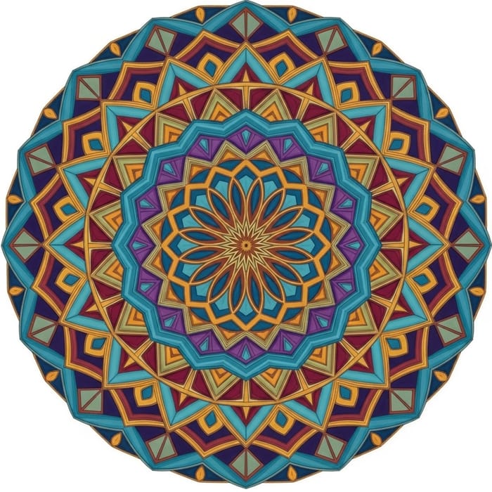 Intricate and Vibrant Mandala Art: Layers of Geometric Patterns Intricate and Vibrant Mandala Art: Layers of Geometric Patterns