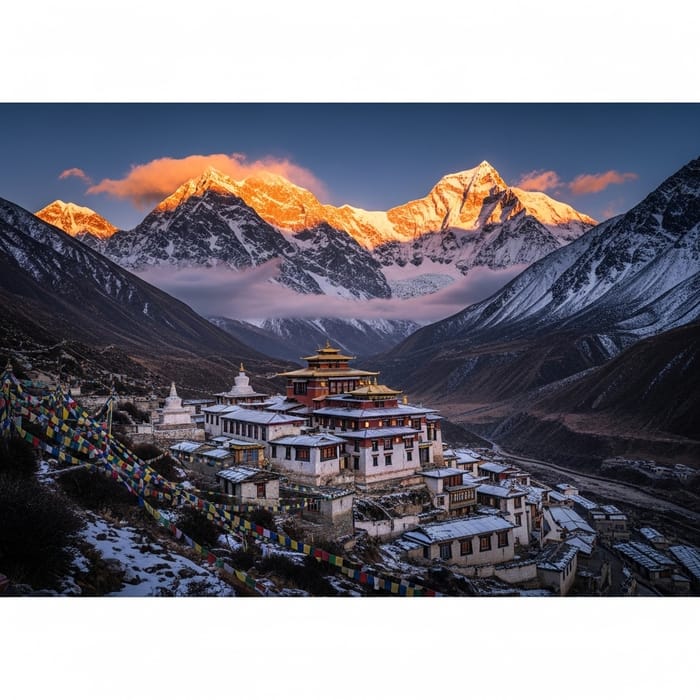 Vivid 8K Scenery of Secluded Monastery in the Himalayas Vivid 8K Scenery of Secluded Monastery in the Himalayas