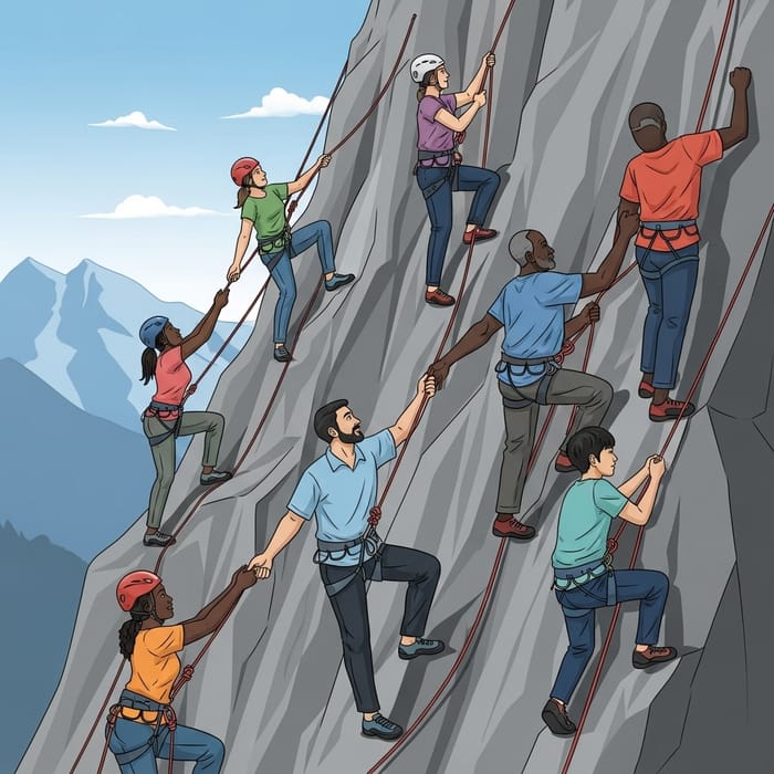Climbing Together: People Supporting Each Other Climbing Together: People Supporting Each Other