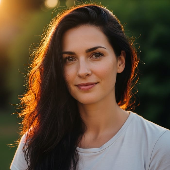Hyper-Realistic Portrait Photo of a Natural Woman