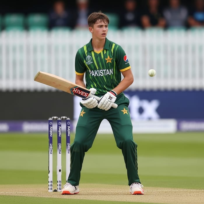 Young Boy in Pakistan Cricket Team Uniform | Cricket Player Young Boy in Pakistan Cricket Team Uniform | Cricket Player