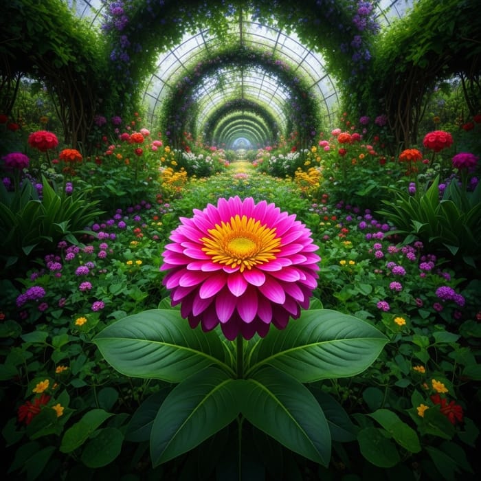 Vibrant Flower Blooming in Lush Garden Photography Vibrant Flower Blooming in Lush Garden Photography