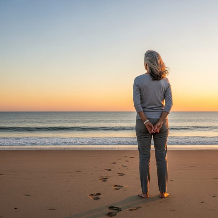 Life Reflections - Woman Embracing Serenity