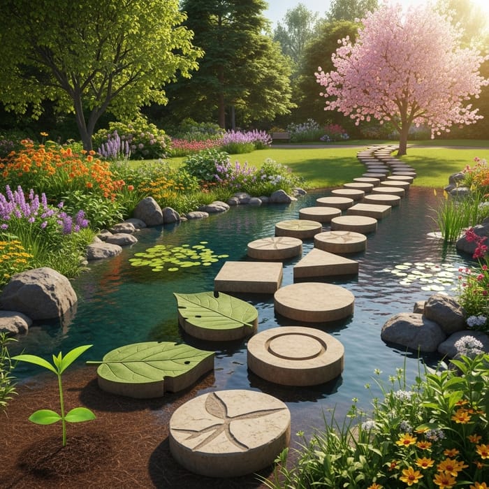Personal Growth Pathways | Serene Garden Imagery