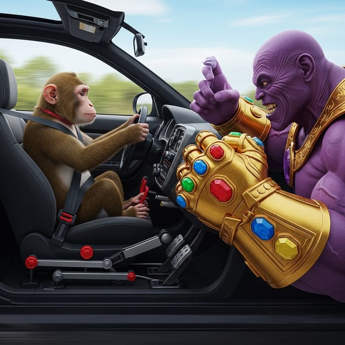 Monkey Races Thanos in Epic Showdown