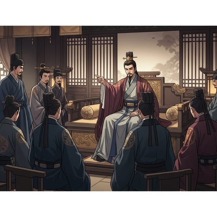 Song Dynasty Asian King Portrait Close-up | Palace Scene Song Dynasty Asian King Portrait Close-up | Palace Scene