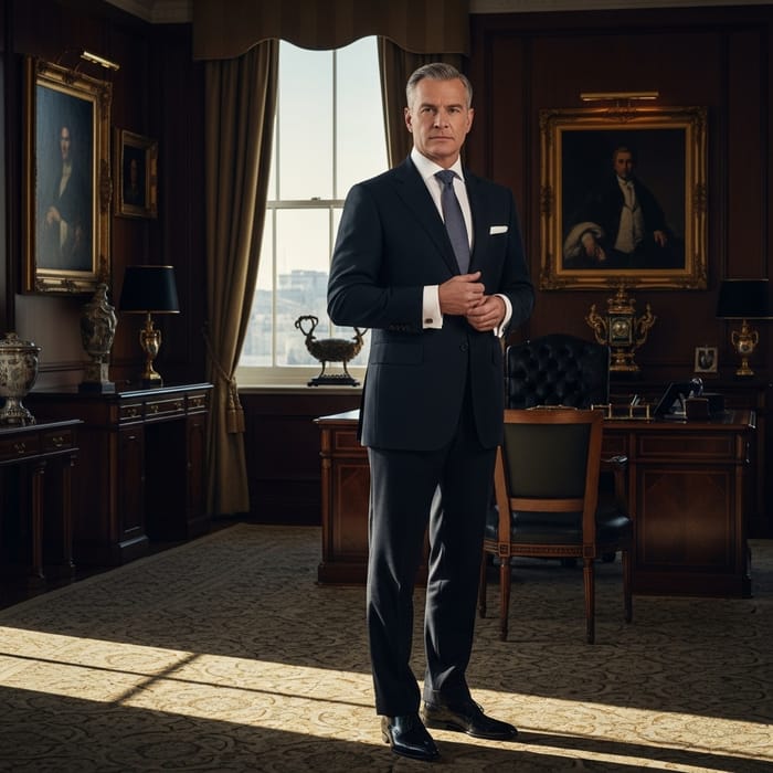 Wealthy Man in Elegant Setting