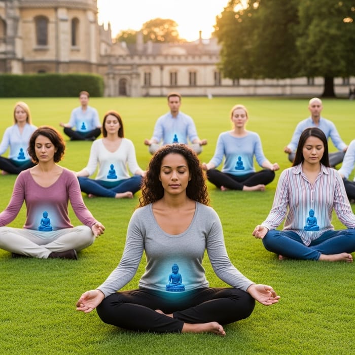 Professors Meditating at Oxford University Professors Meditating at Oxford University