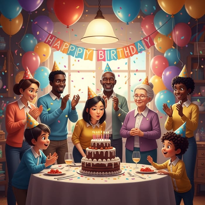 Vibrant Birthday Presentation for All