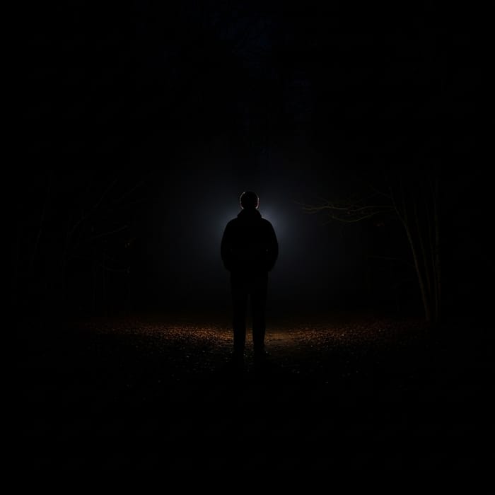 Alone in Dark Shadow: A Captivating Image of Solitude