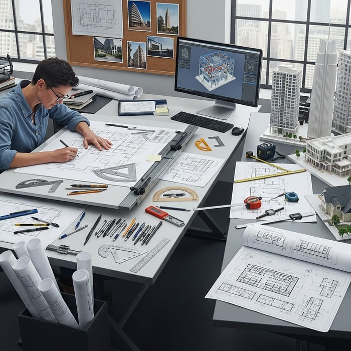 Engineering Design and Drafting: Projecting, Blueprinting, Structure Development
