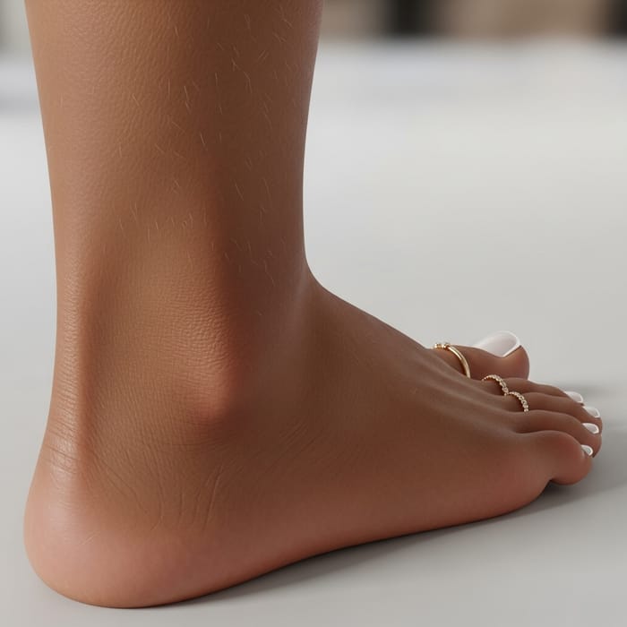 Photorealistic Female Foot | Medium Brown Skin - True Textures Photorealistic Female Foot | Medium Brown Skin - True Textures