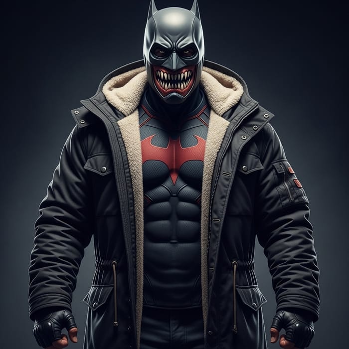 Bane Winter Coat with Sherpa Lined Hood - Dark and Intense Look