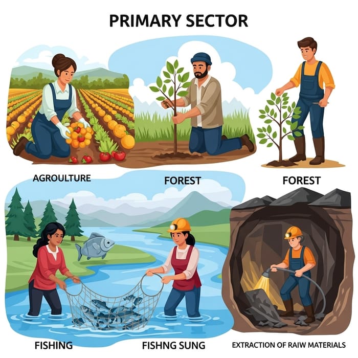 Visual Thinking for Primary Sector: Agriculture, Forestry, Fishing, Extraction