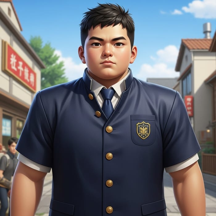 Young Asian Boy in School Uniform - Narrative Game Art Young Asian Boy in School Uniform - Narrative Game Art