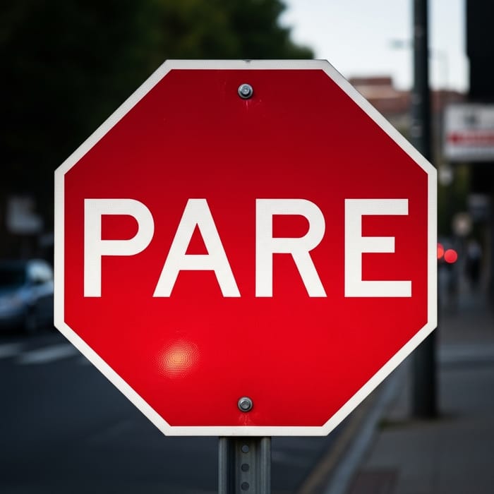 Spanish PARE Stop Sign - Reflective Traffic Sign Spanish PARE Stop Sign - Reflective Traffic Sign