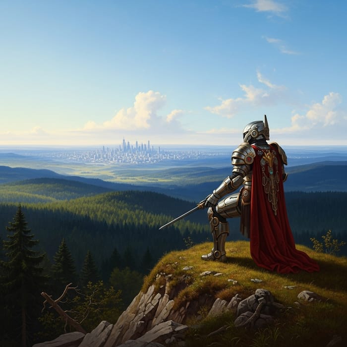 Majestic Spartan Warrior in Halo Reach Landscape Majestic Spartan Warrior in Halo Reach Landscape