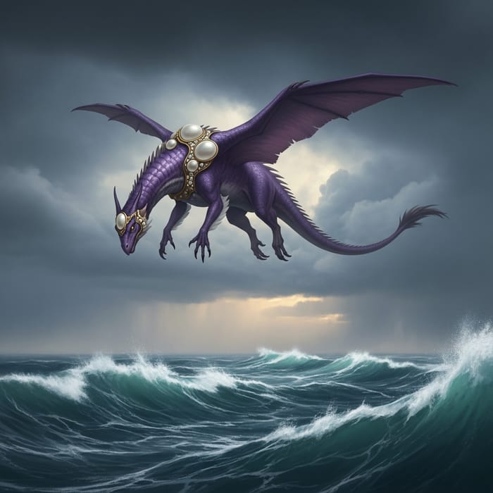 Majestic Palkia Descending from Storm Clouds