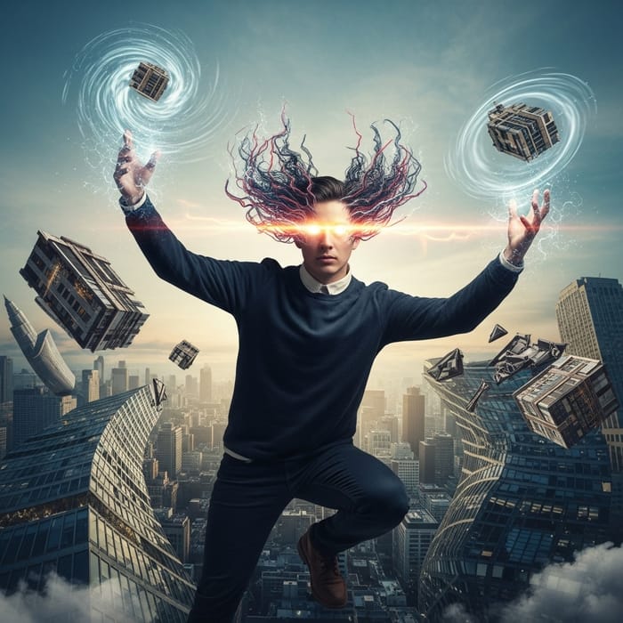Surrealistic Person with Supernatural Powers
