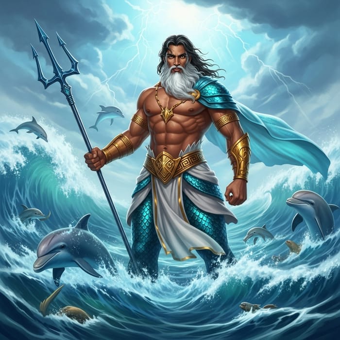 Omar Sy as Poseidon: God of the Sea Omar Sy as Poseidon: God of the Sea