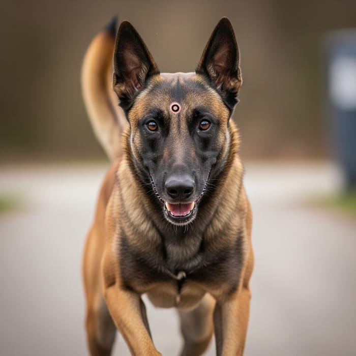Powerful Belgian Malinois Dog Running | Unique Scar Detail