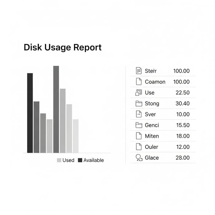Minimalist Disk Usage Report Design
