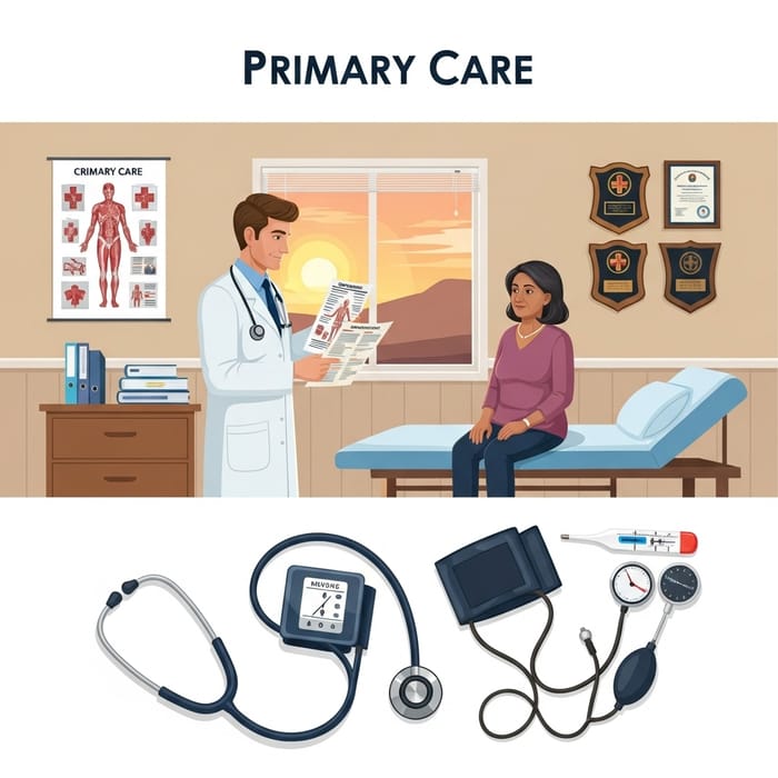 Realistic Primary Care Setting Image for Health Blogs Realistic Primary Care Setting Image for Health Blogs