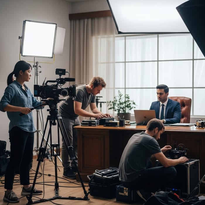 Video Recording in Film Set | Behind the Scenes Scene Video Recording in Film Set | Behind the Scenes Scene