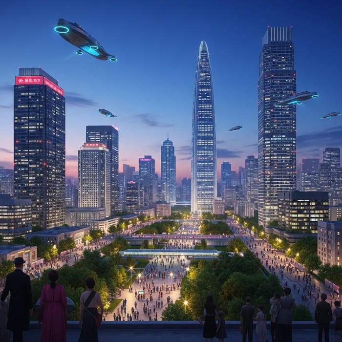 Futuristic Cityscape in North Korea - Urban Innovation Futuristic Cityscape in North Korea - Urban Innovation