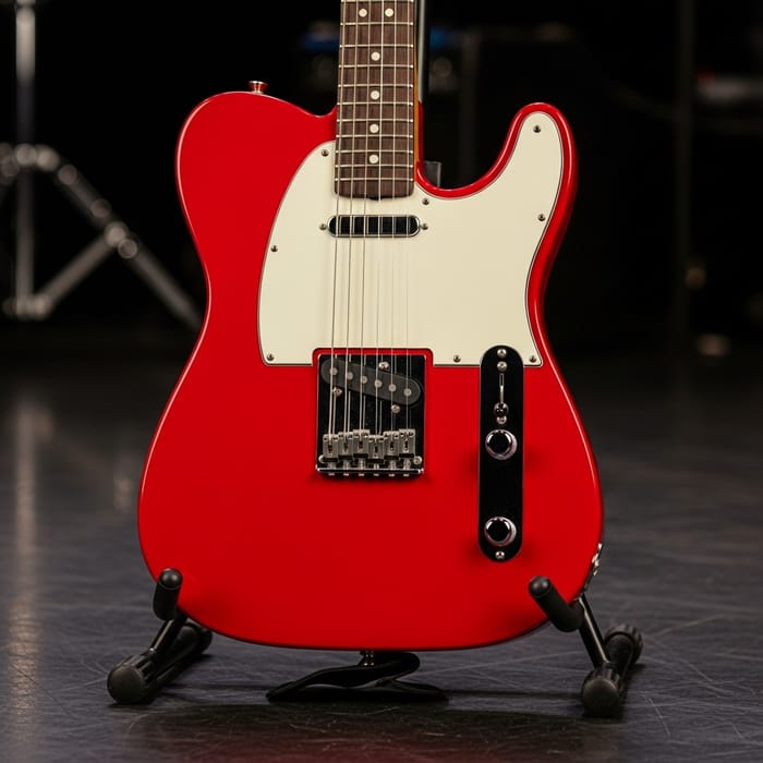 Red Telecaster Electric Guitar in Vibrant Shade of Red Red Telecaster Electric Guitar in Vibrant Shade of Red