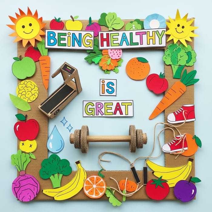Creative Children's Paper and Cardboard Craft on Promoting Health